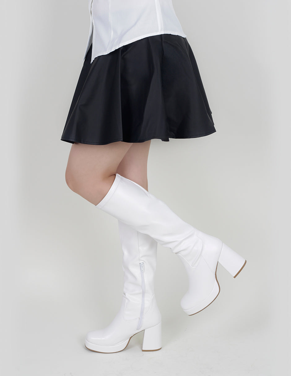 Botas altas Hella en Piel vegana – Blanco