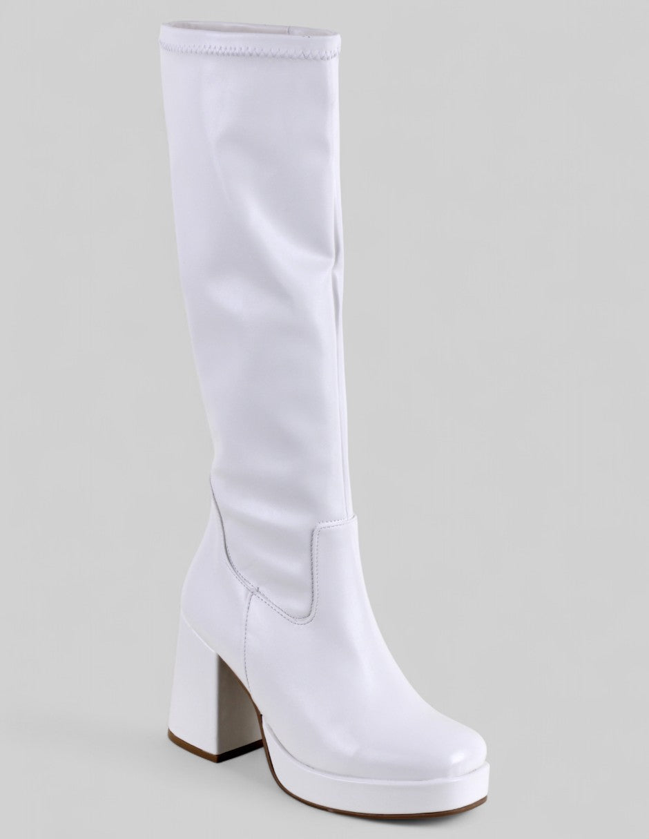 Botas altas Exterior Piel vegana Color Blanco Para Mujer De RBCOLLECTION