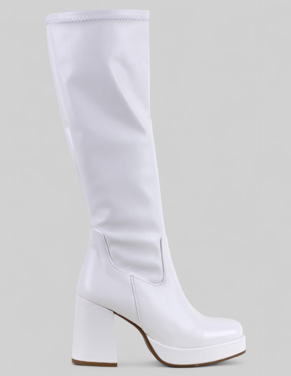 Botas altas Hella en Piel vegana – Blanco