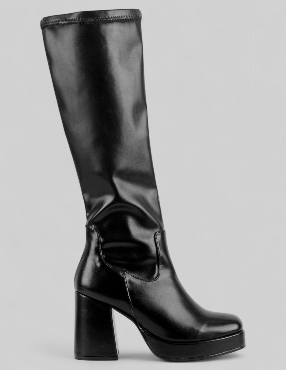 Botas altas Hella en Piel vegana – Negro