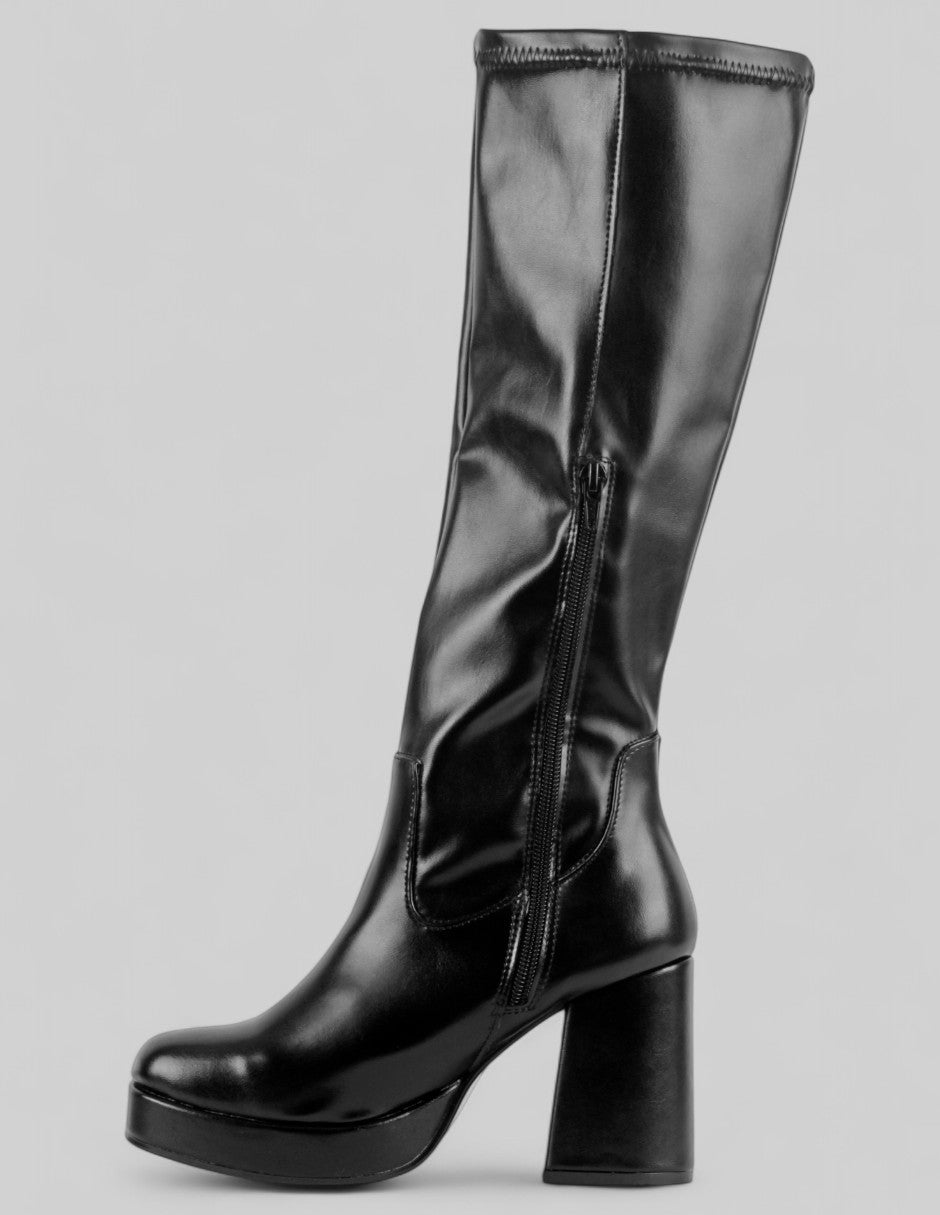 Botas altas Hella en Piel vegana – Negro
