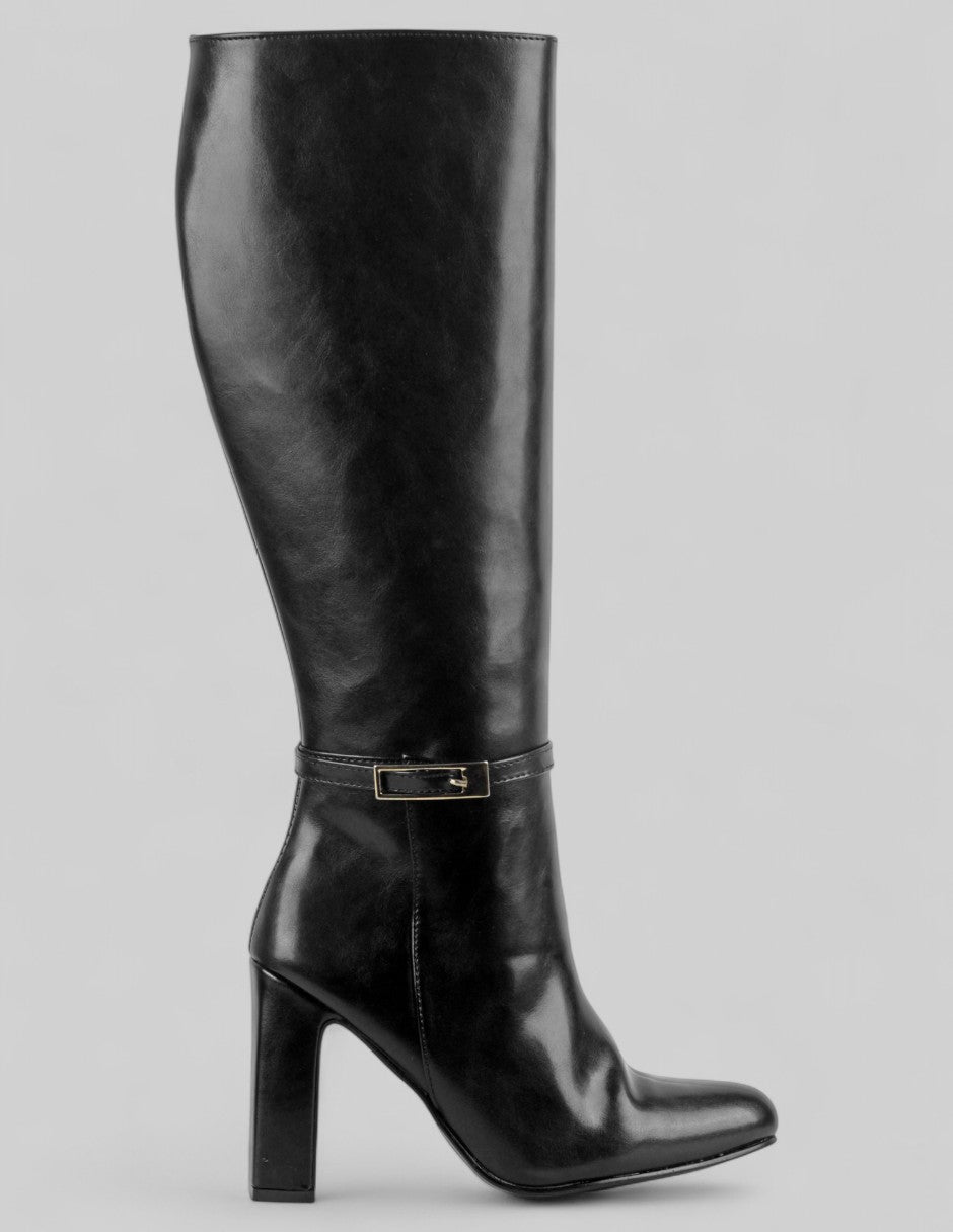 Botas altas Hella en Piel vegana – Negro