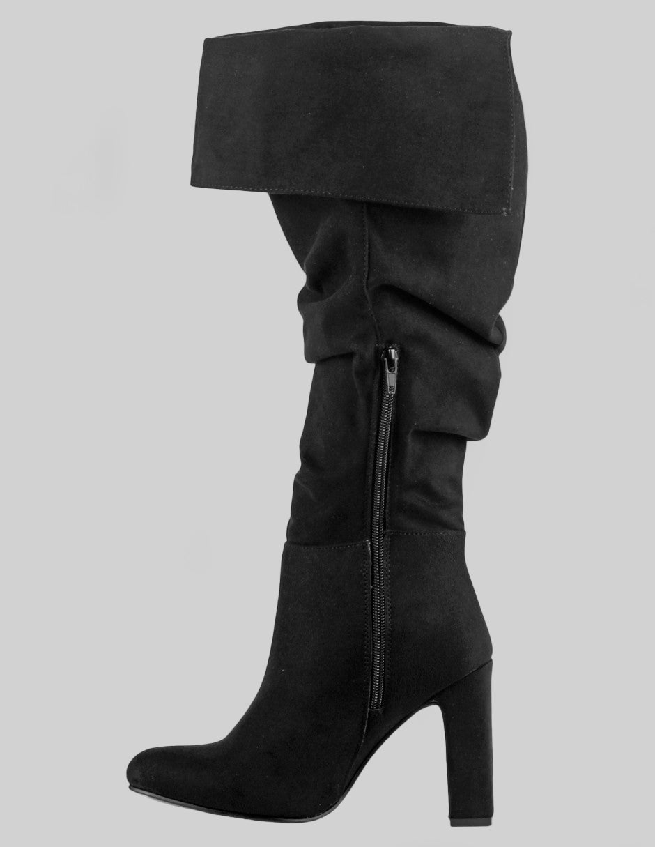 Botas altas Nutty en Gamuza – Negro