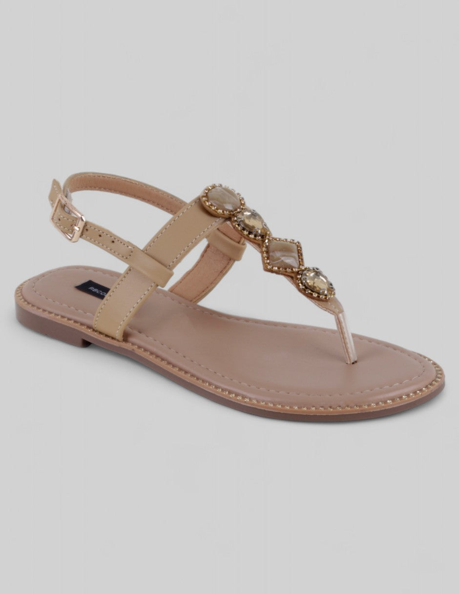 Sandalias de piso Ave en Sintético – Beige