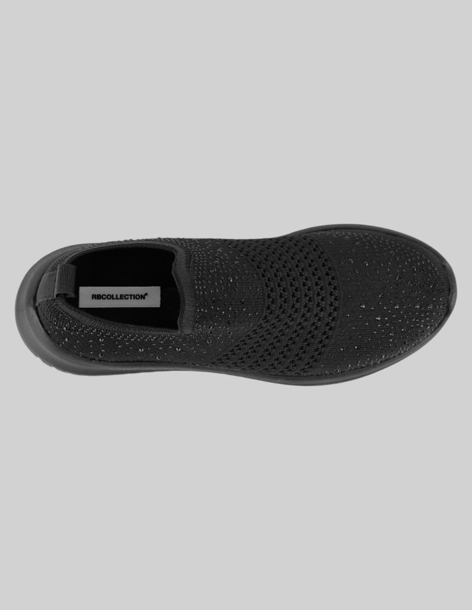 Tenis sin cordones  Comfort en Textil – Negro