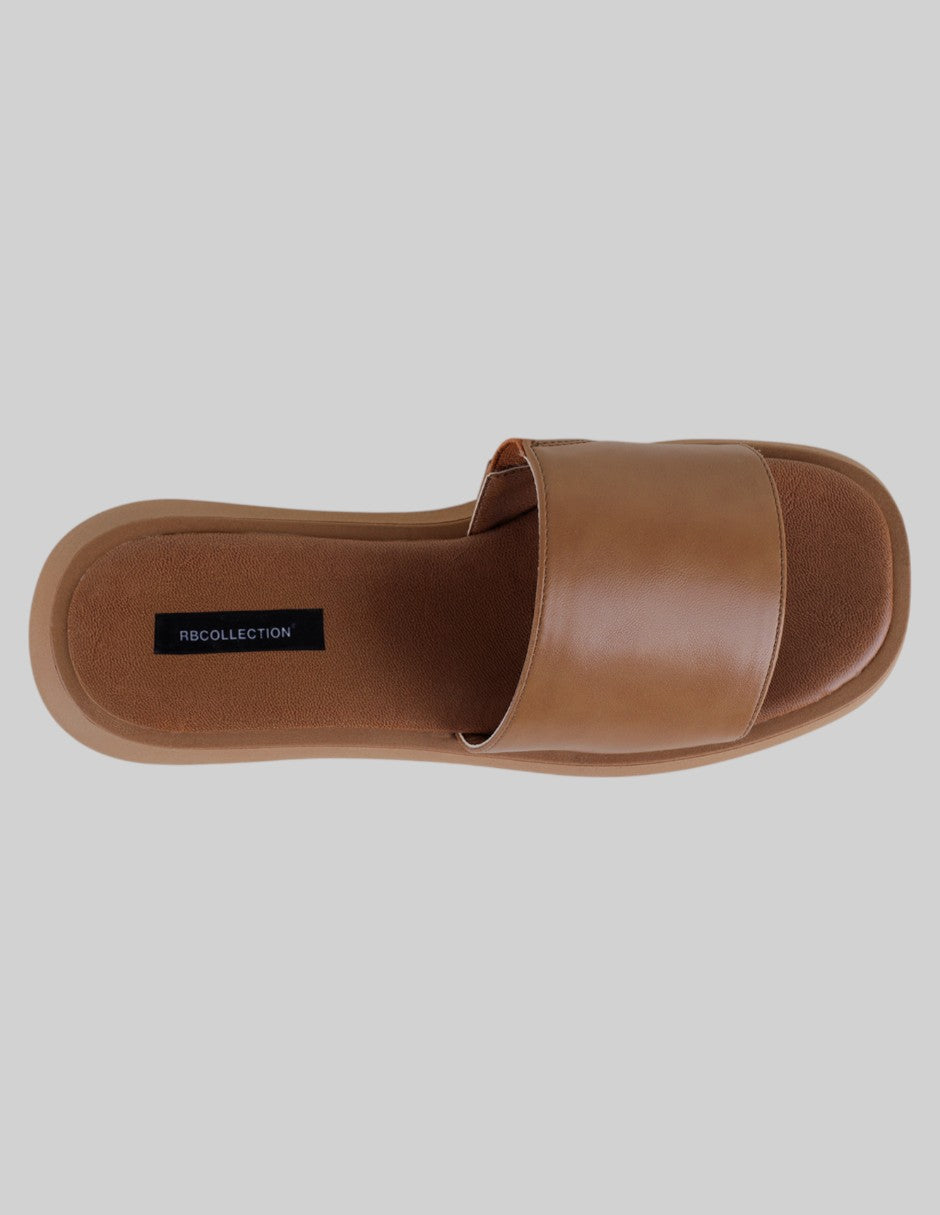 Sandalias con plataforma Birt en Piel vegana – Café