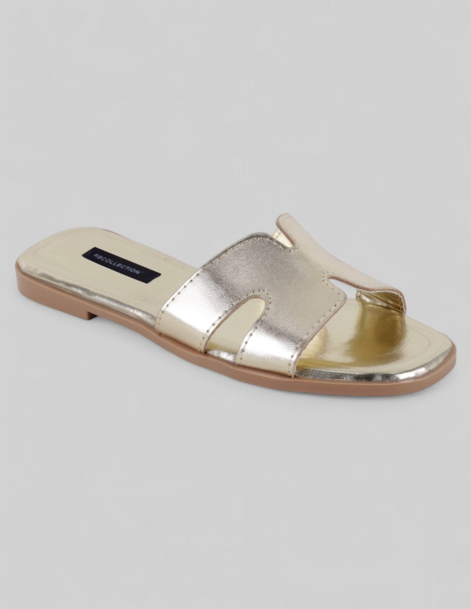 Sandalias de piso Soft en Sintético – Dorado