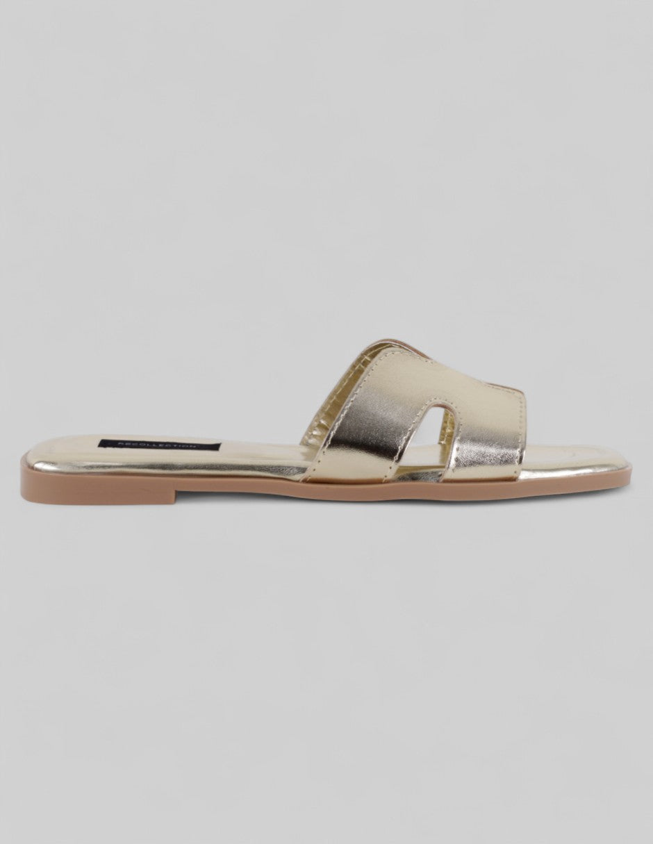 Sandalias de piso Soft en Sintético – Dorado