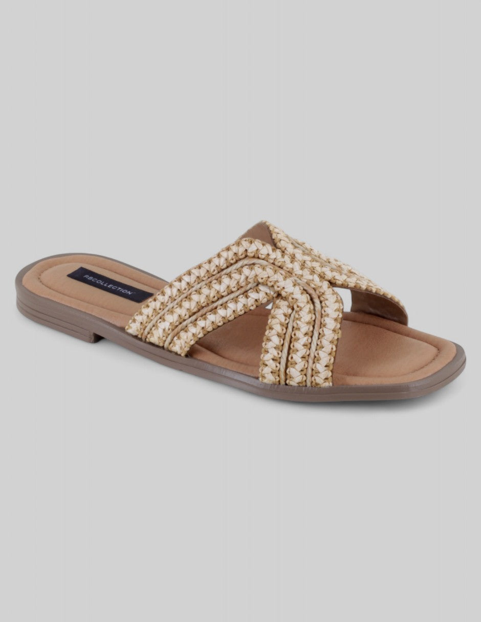 Sandalias de piso Soft en Textil – Beige