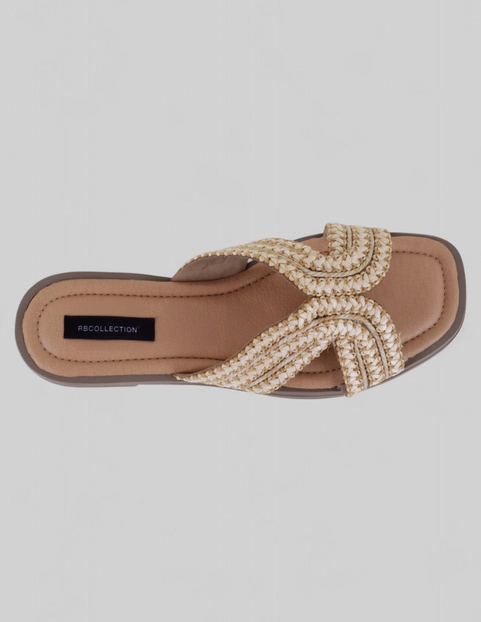 Sandalias de piso Soft en Textil – Beige