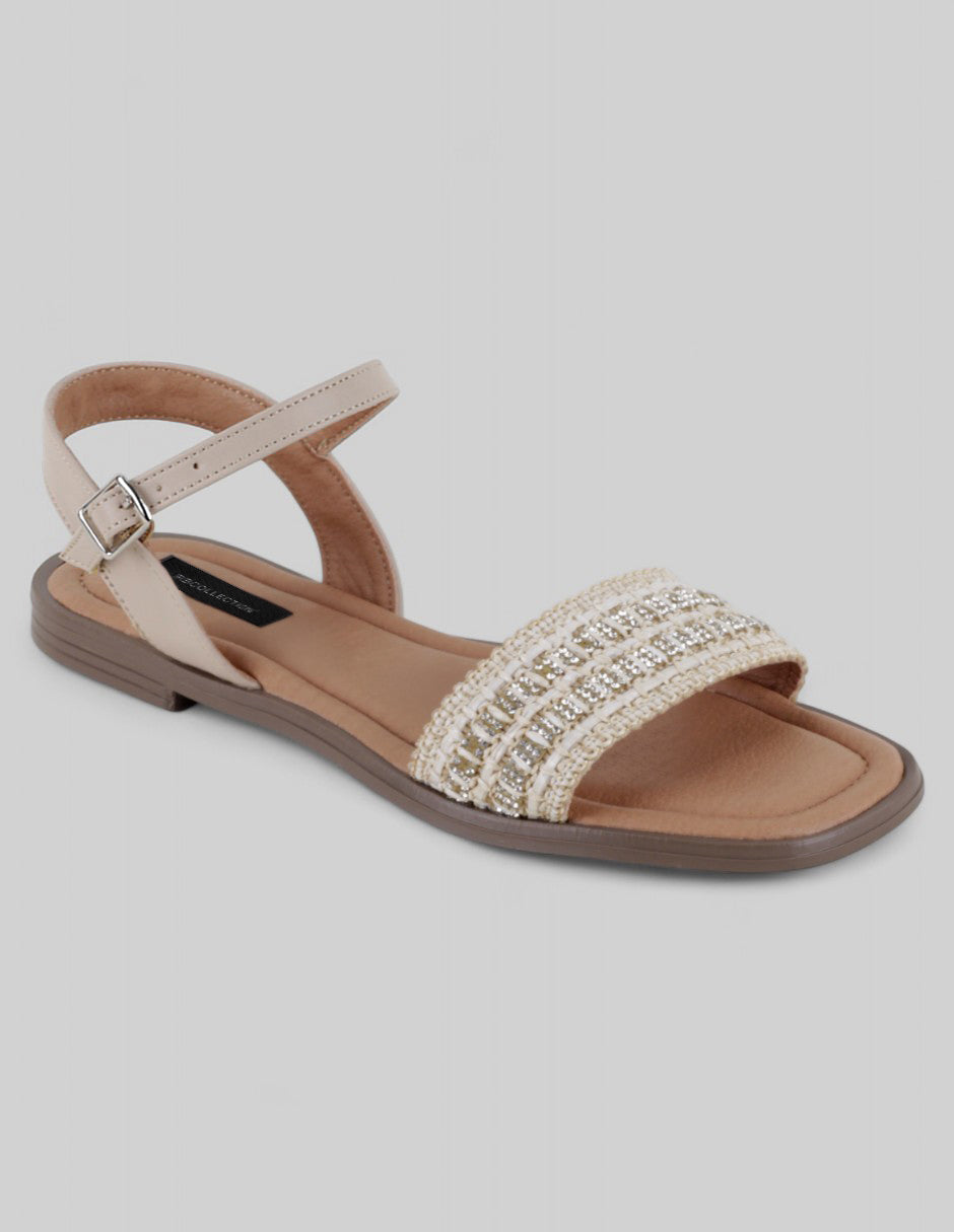 Sandalias de piso Soft en Textil – Beige