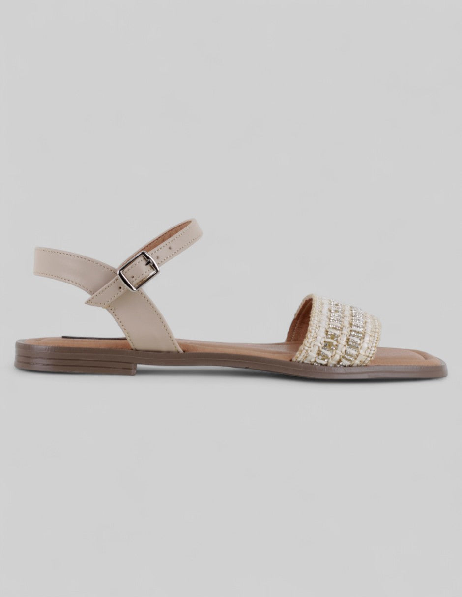 Sandalias de piso Soft en Textil – Beige