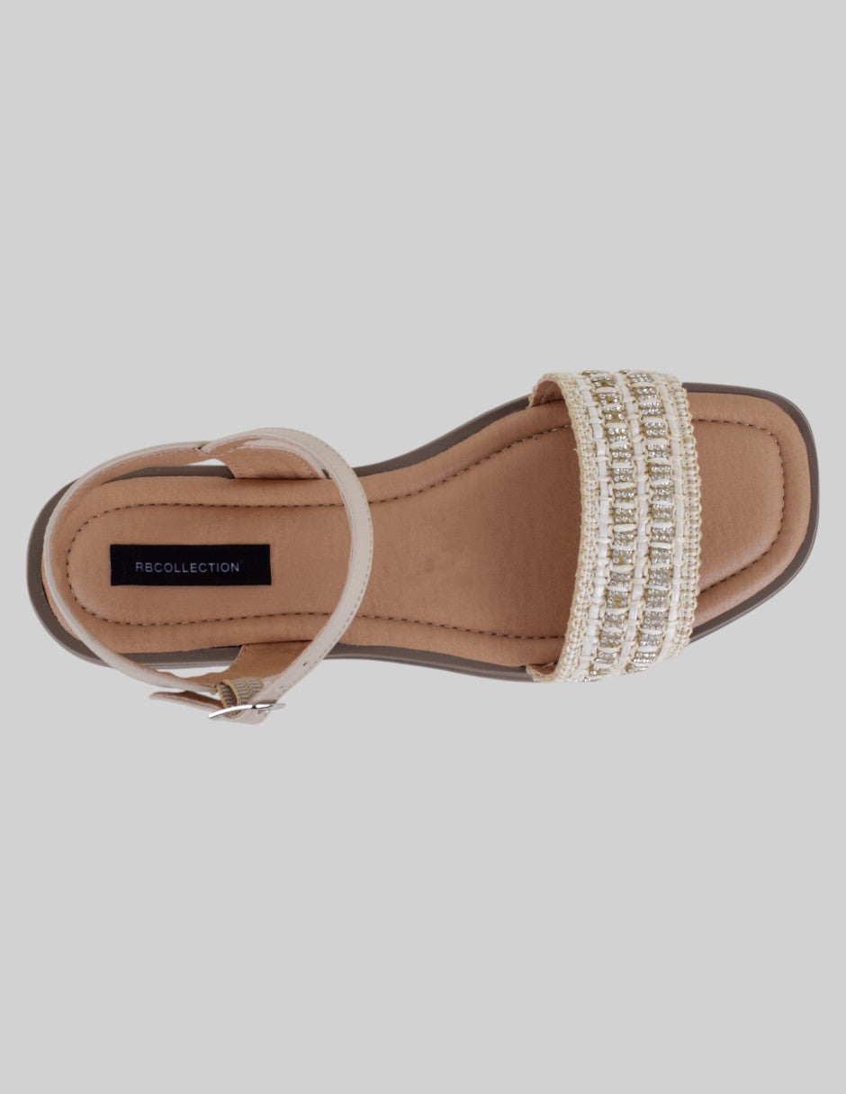 Sandalias de piso Soft en Textil – Beige