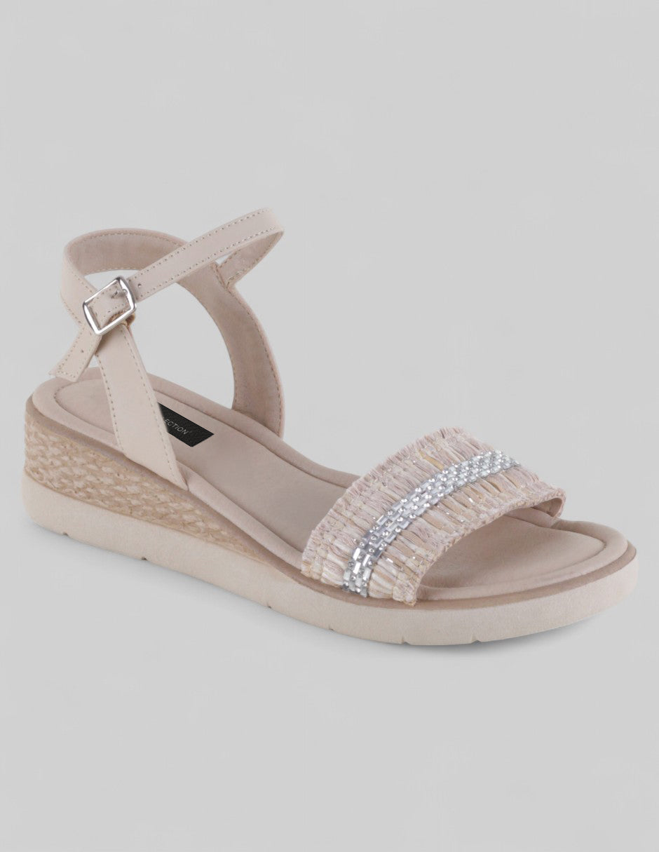 Sandalias con plataforma Exterior Piel vegana Color Beige Para Mujer De RBCOLLECTION