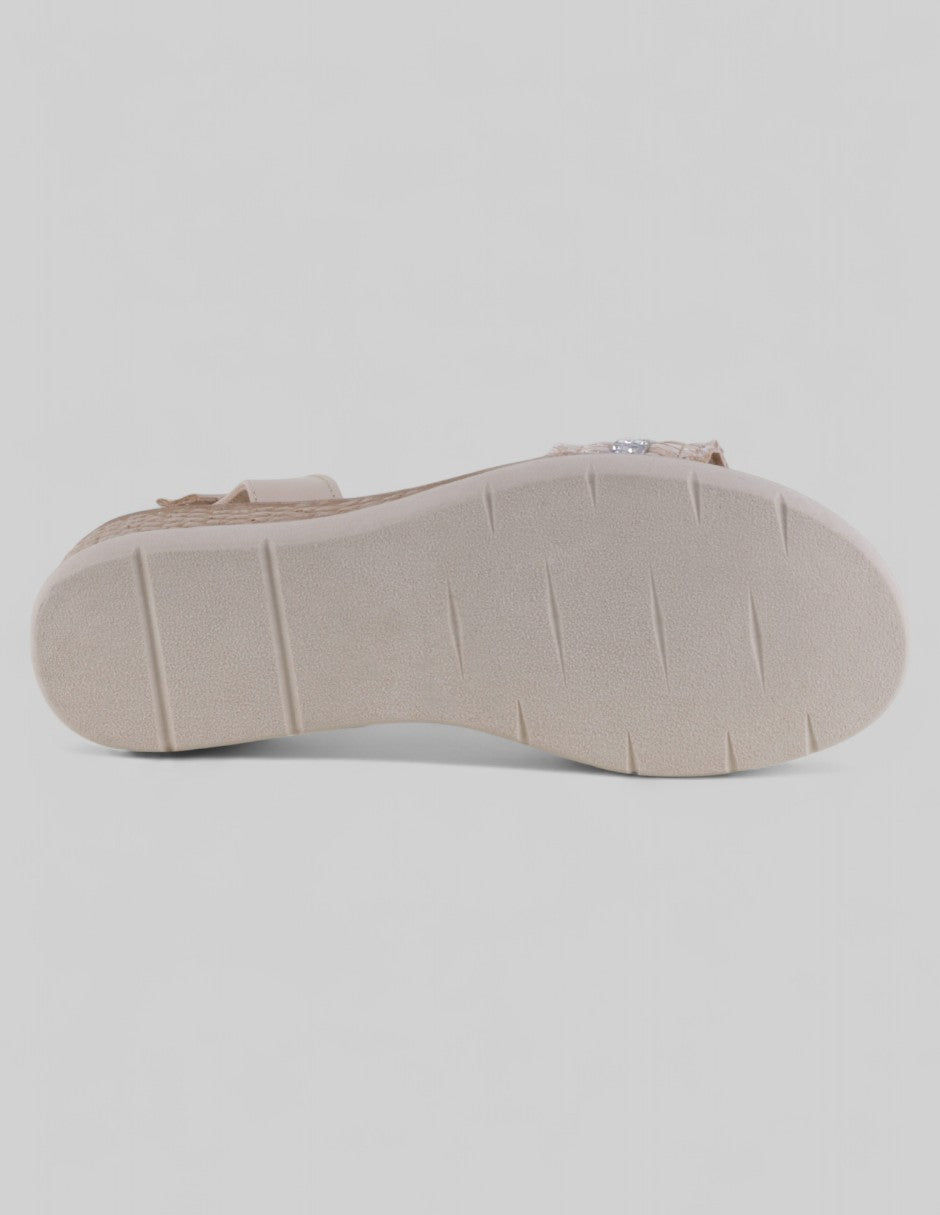 Sandalias con plataforma Steps en Piel vegana – Beige
