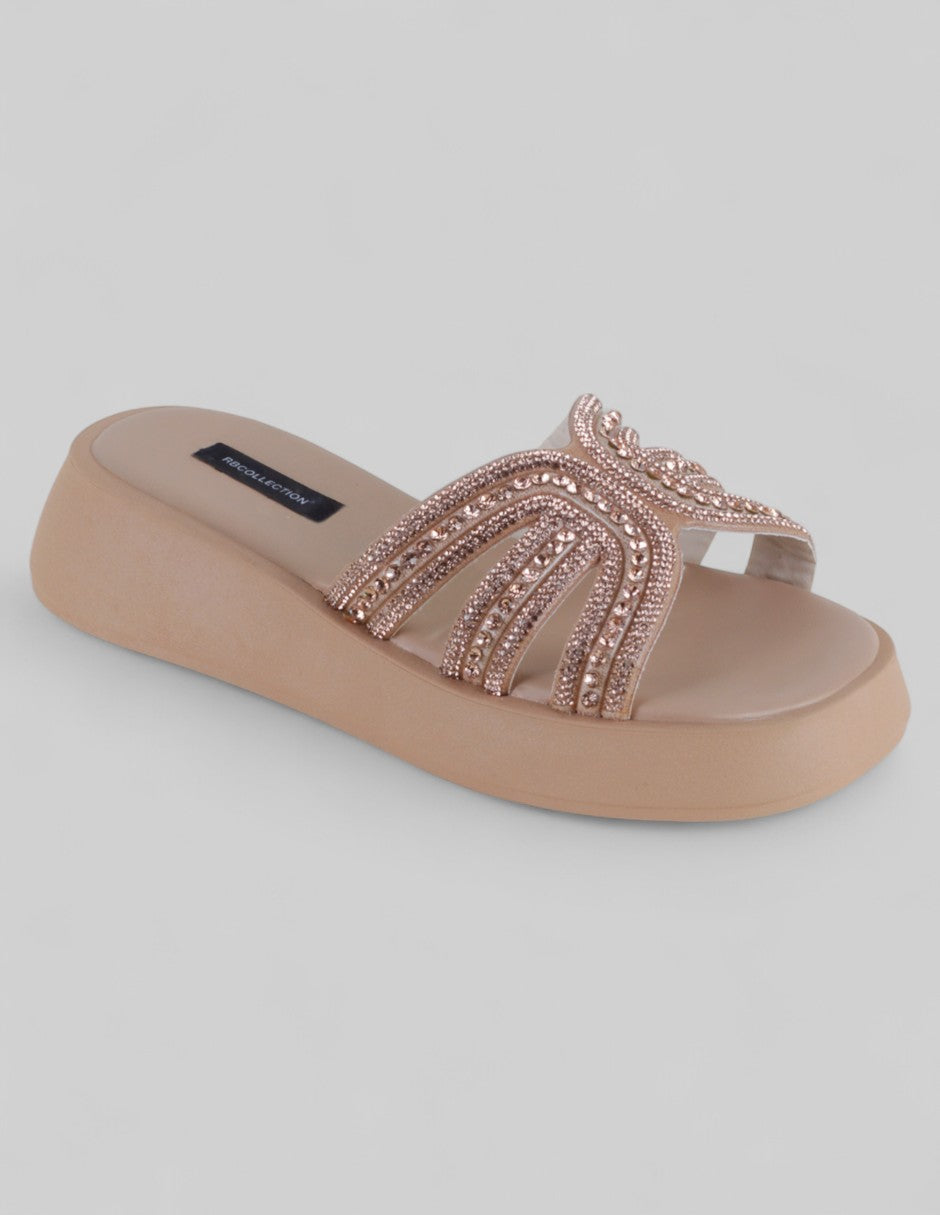 Sandalias con plataforma Exterior Sintético Color Dorado Para Mujer De RBCOLLECTION