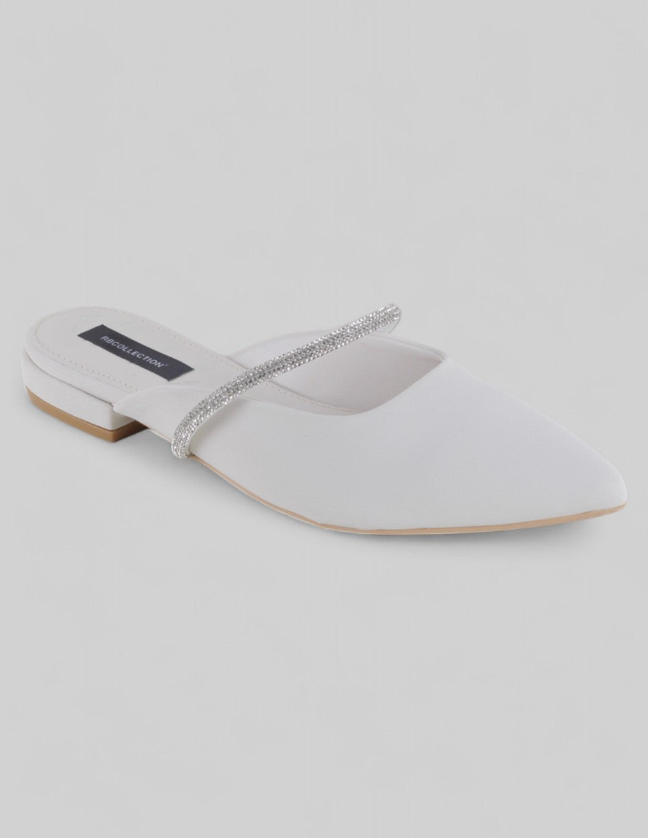 Flats puntales Exterior Piel vegana Color Blanco Para Mujer De RBCOLLECTION