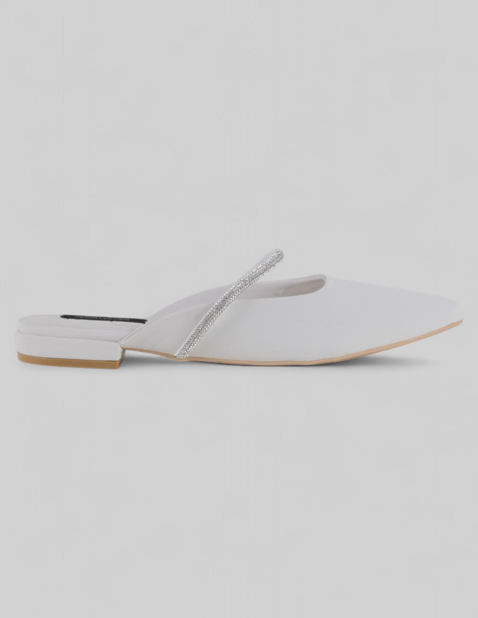 Flats puntales Onne en Piel vegana – Blanco