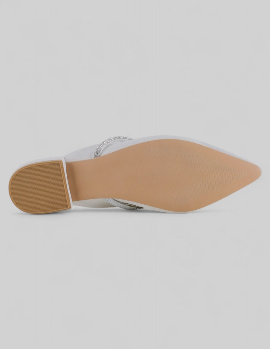 Flats puntales Onne en Piel vegana – Blanco