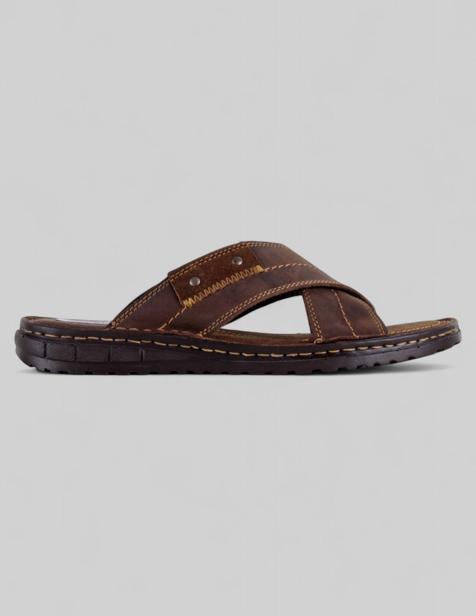 Sandalias casuales Hand made en Piel – Café