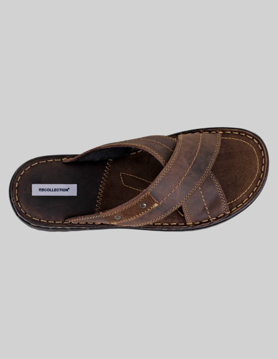 Sandalias casuales Hand made en Piel – Café
