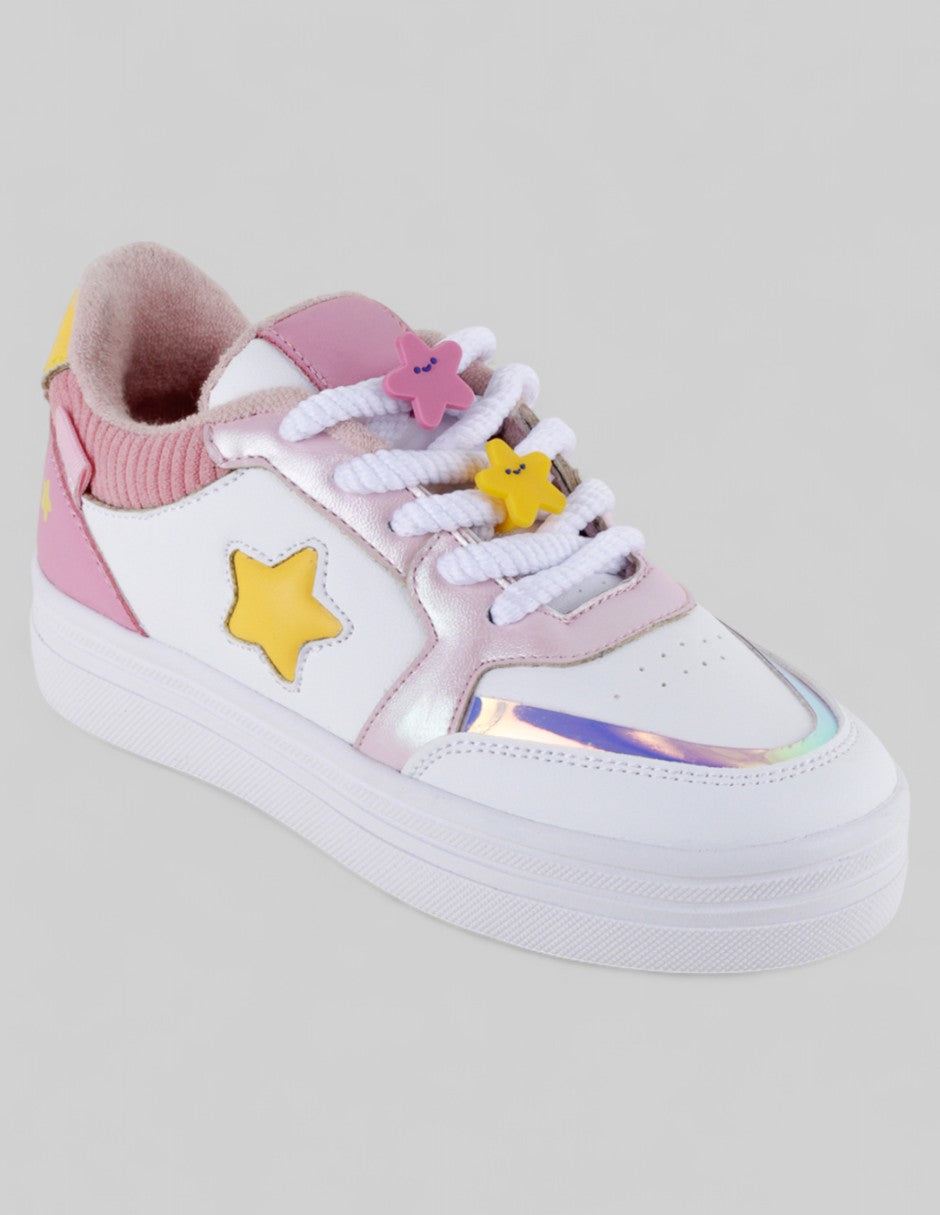 Tenis Kids  en Piel vegana – Blanco