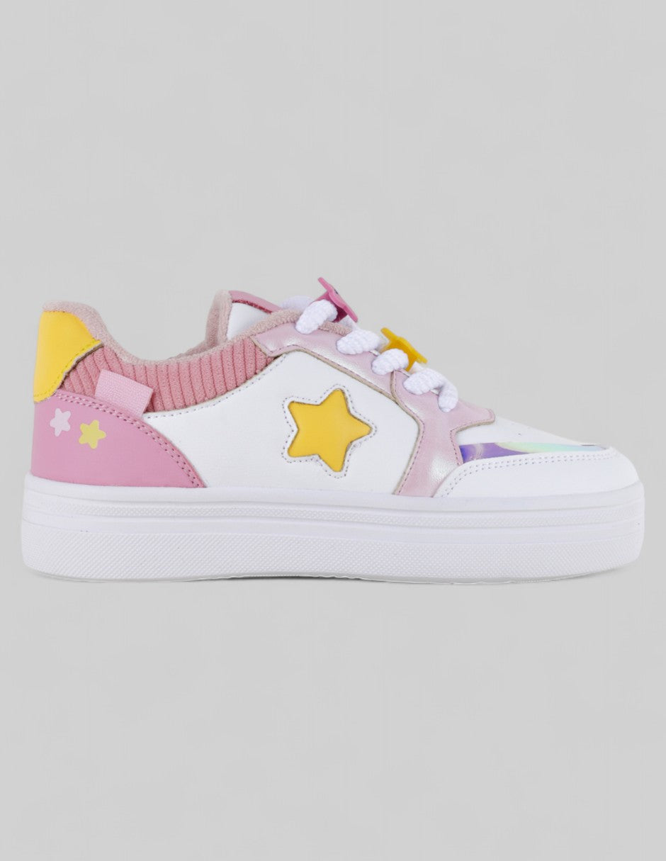 Tenis Kids  en Piel vegana – Blanco