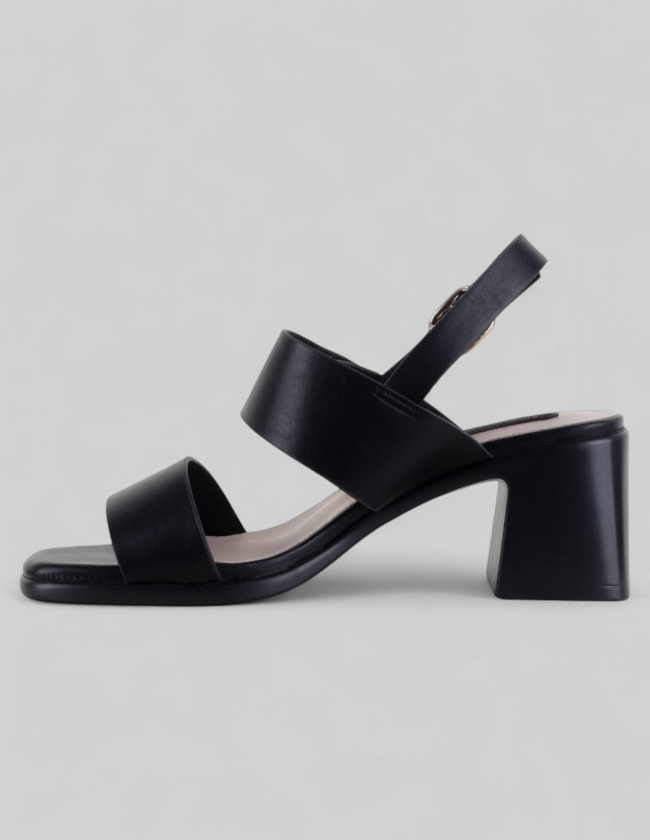 Sandalia con tacón Steps en Piel vegana – Negro
