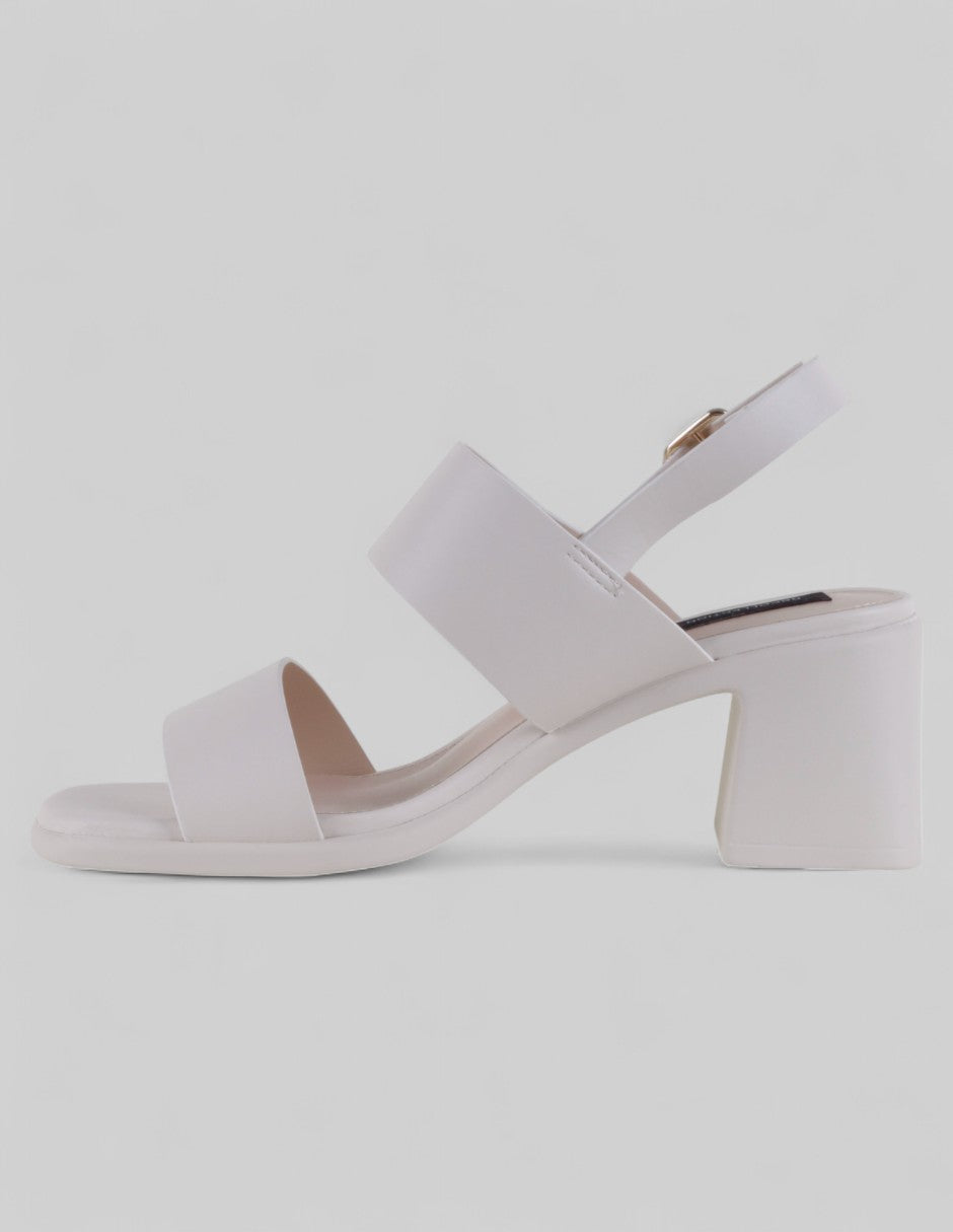 Sandalia con tacón Steps en Piel vegana – Beige