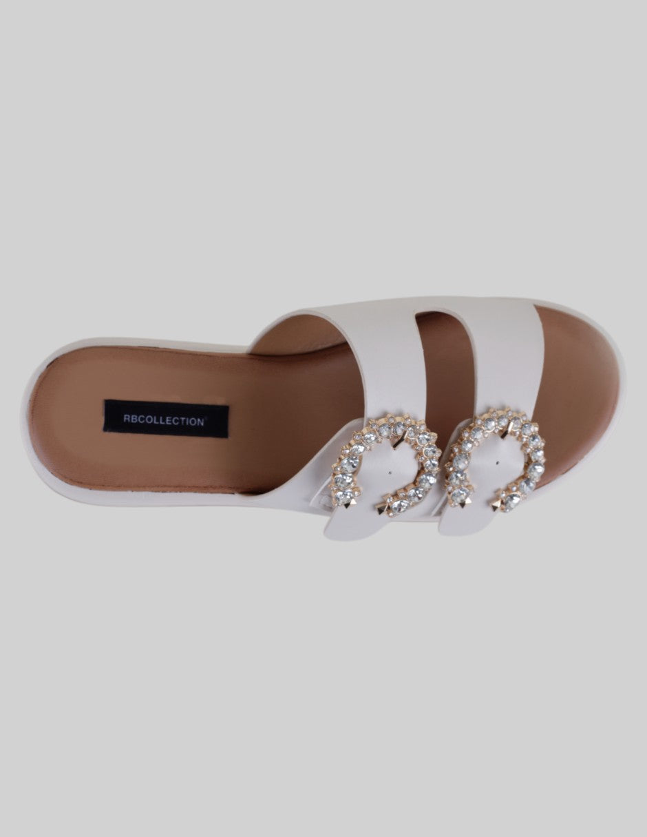 Sandalias con plataforma Steps en Piel vegana – Blanco