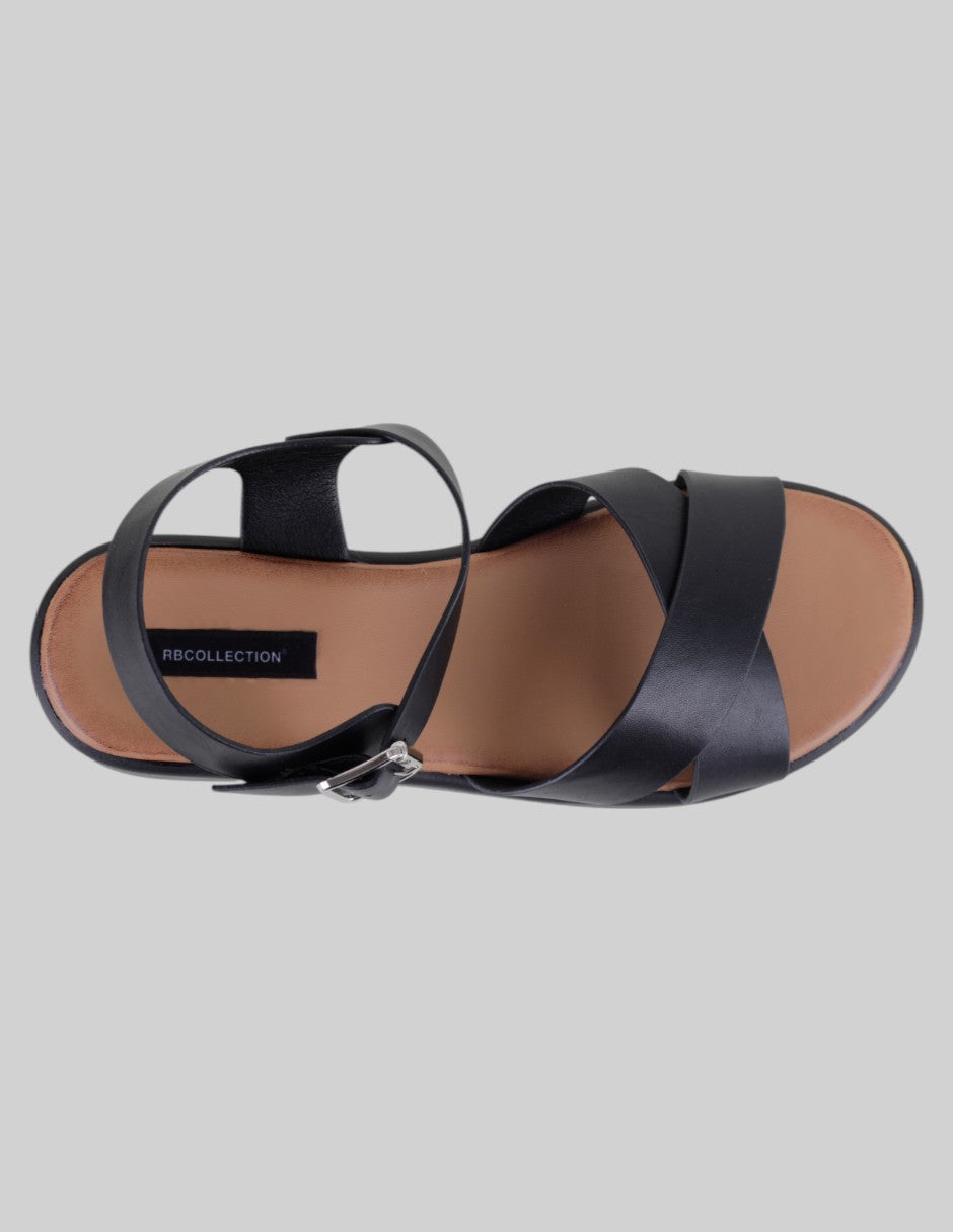 Sandalias con plataforma Steps en Piel vegana – Negro