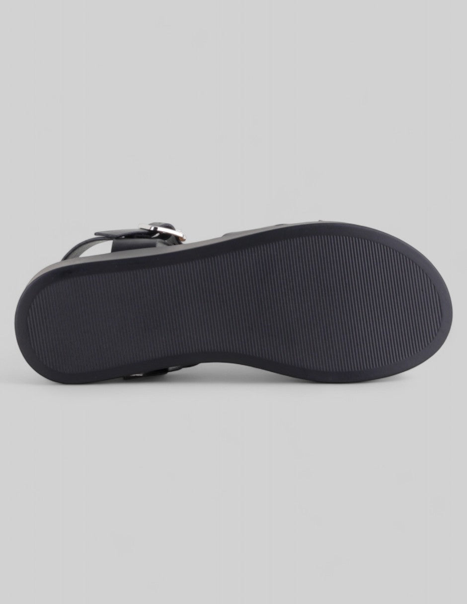Sandalias con plataforma Steps en Piel vegana – Negro