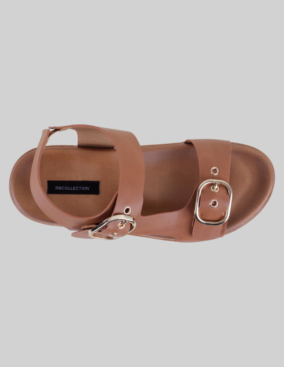 Sandalias con plataforma Steps en Piel vegana – Café