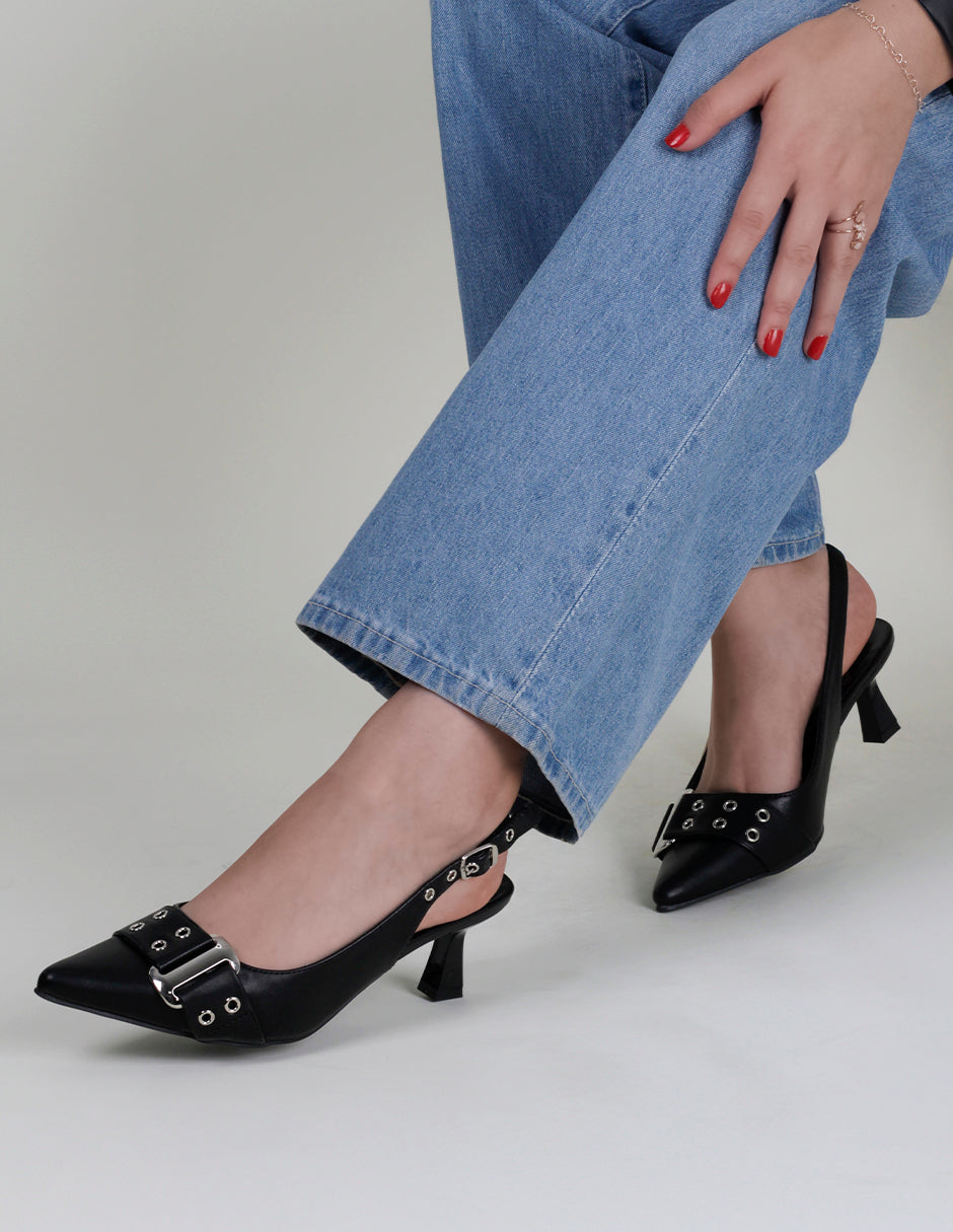 Zapatillas Back en Piel vegana – Negro