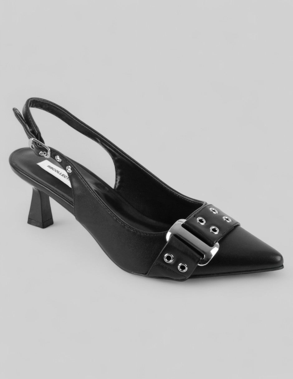 Zapatillas Back en Piel vegana – Negro