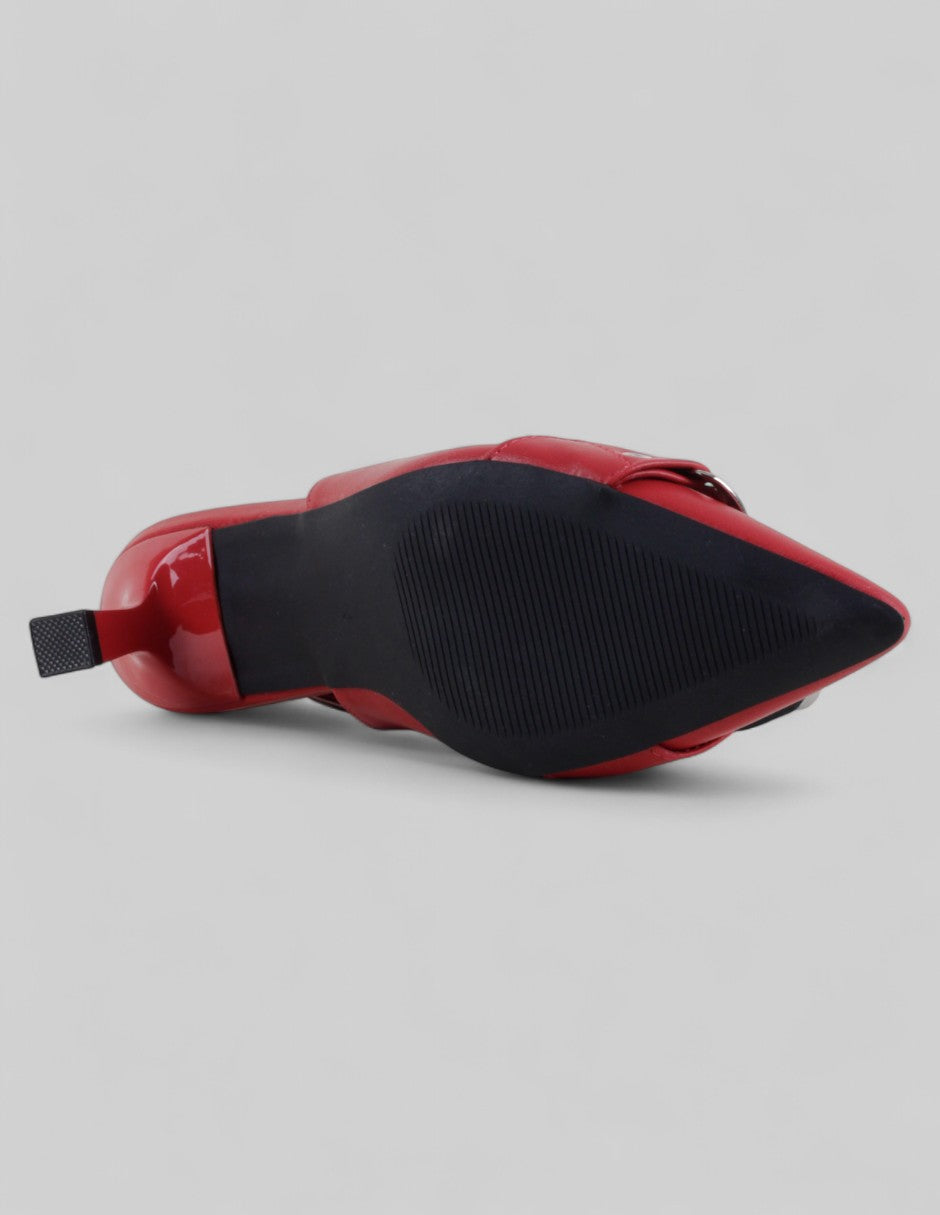 Zapatillas Slingback en Piel vegana – Rojo
