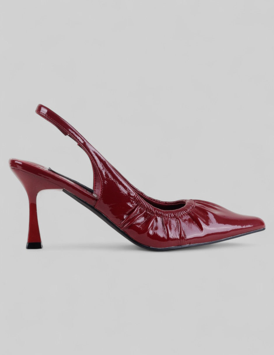 Zapatillas Slingback en Charol – Rojo