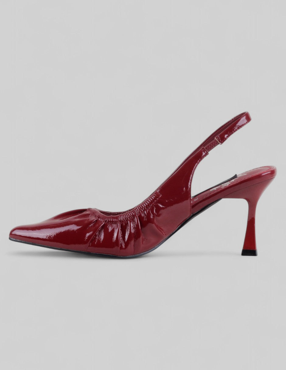 Zapatillas Slingback en Charol – Rojo