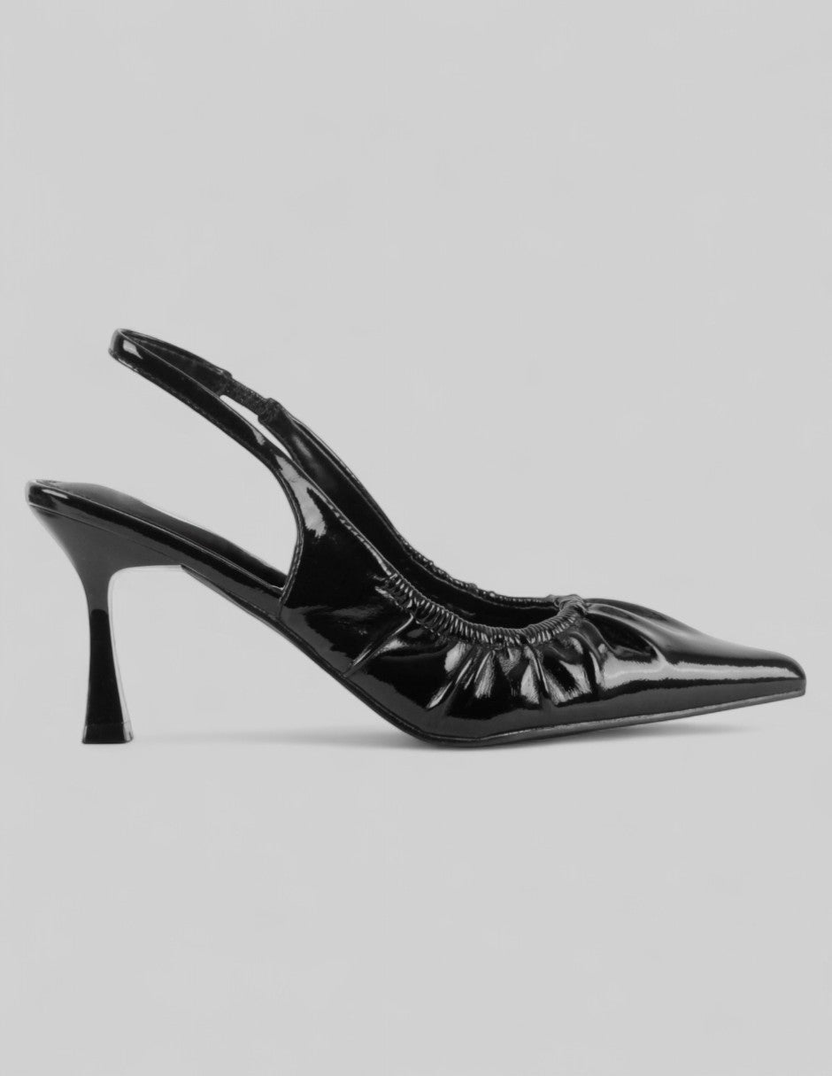 Zapatillas Slingback en Charol – Negro