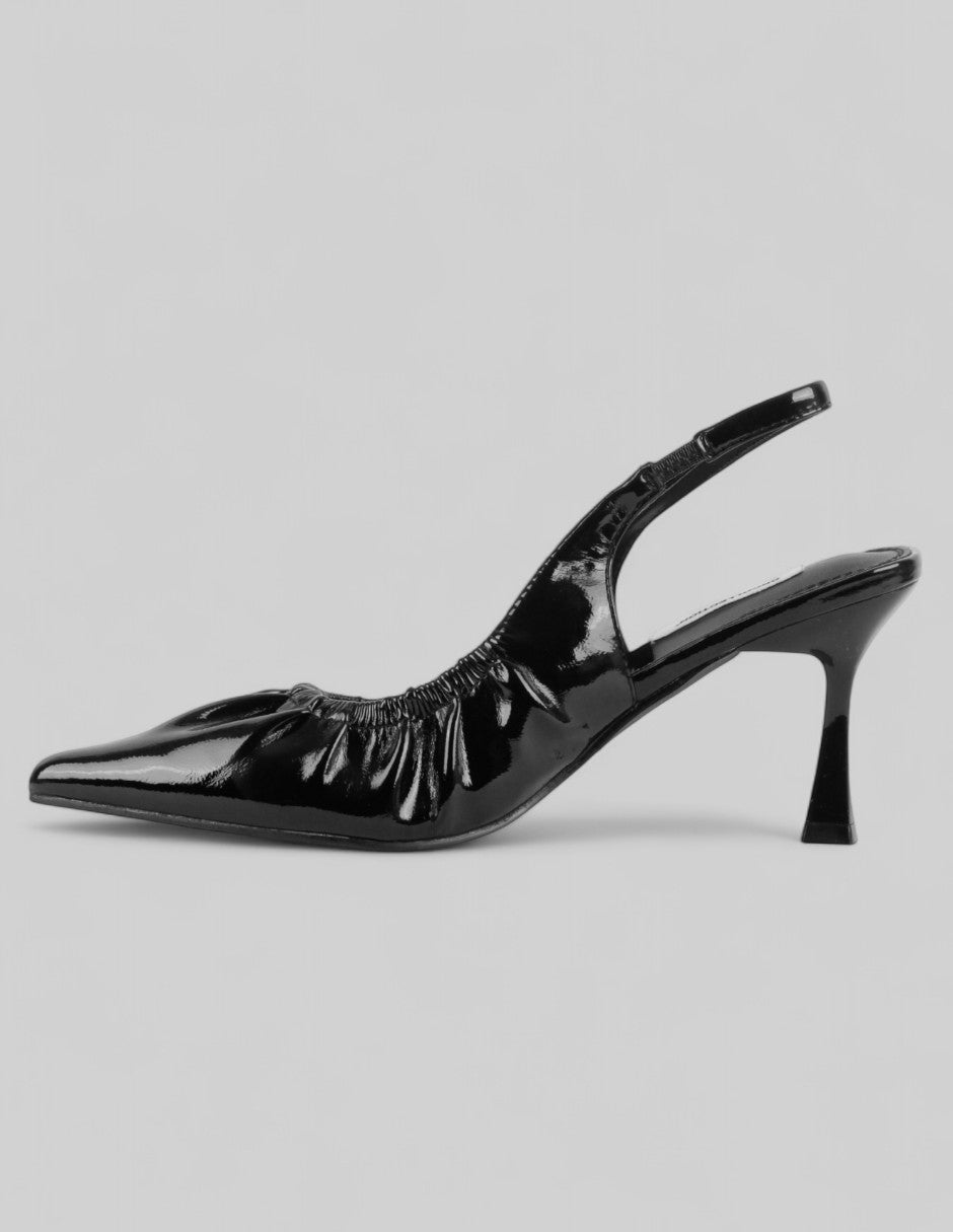 Zapatillas Slingback en Charol – Negro