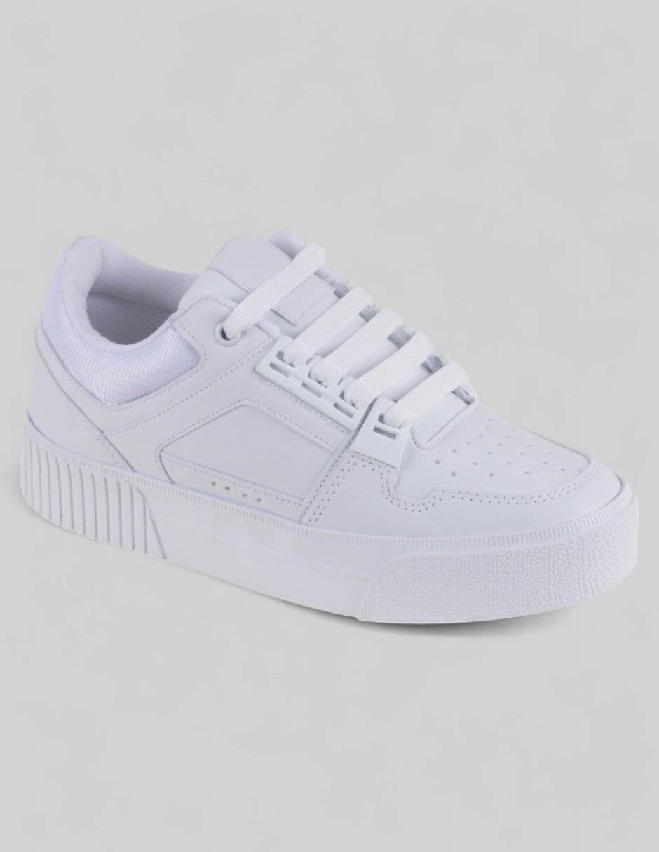 Tenis con cordones Exterior Piel vegana Color Gris Para Mujer De RBCOLLECTION