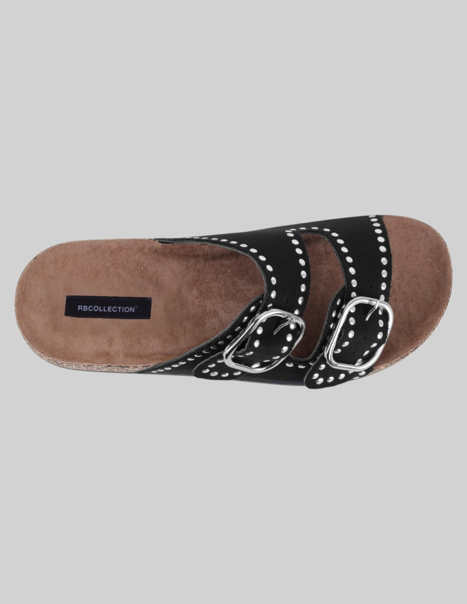 Sandalias de piso Birt en Gamuza – Negro
