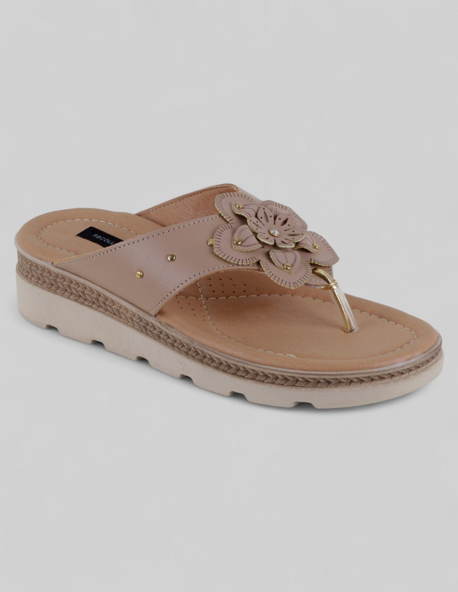 Sandalias de piso Steps en Piel vegana – Café