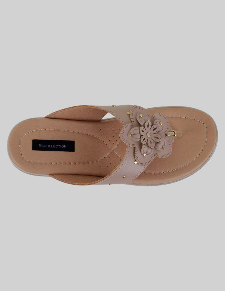 Sandalias de piso Steps en Piel vegana – Café