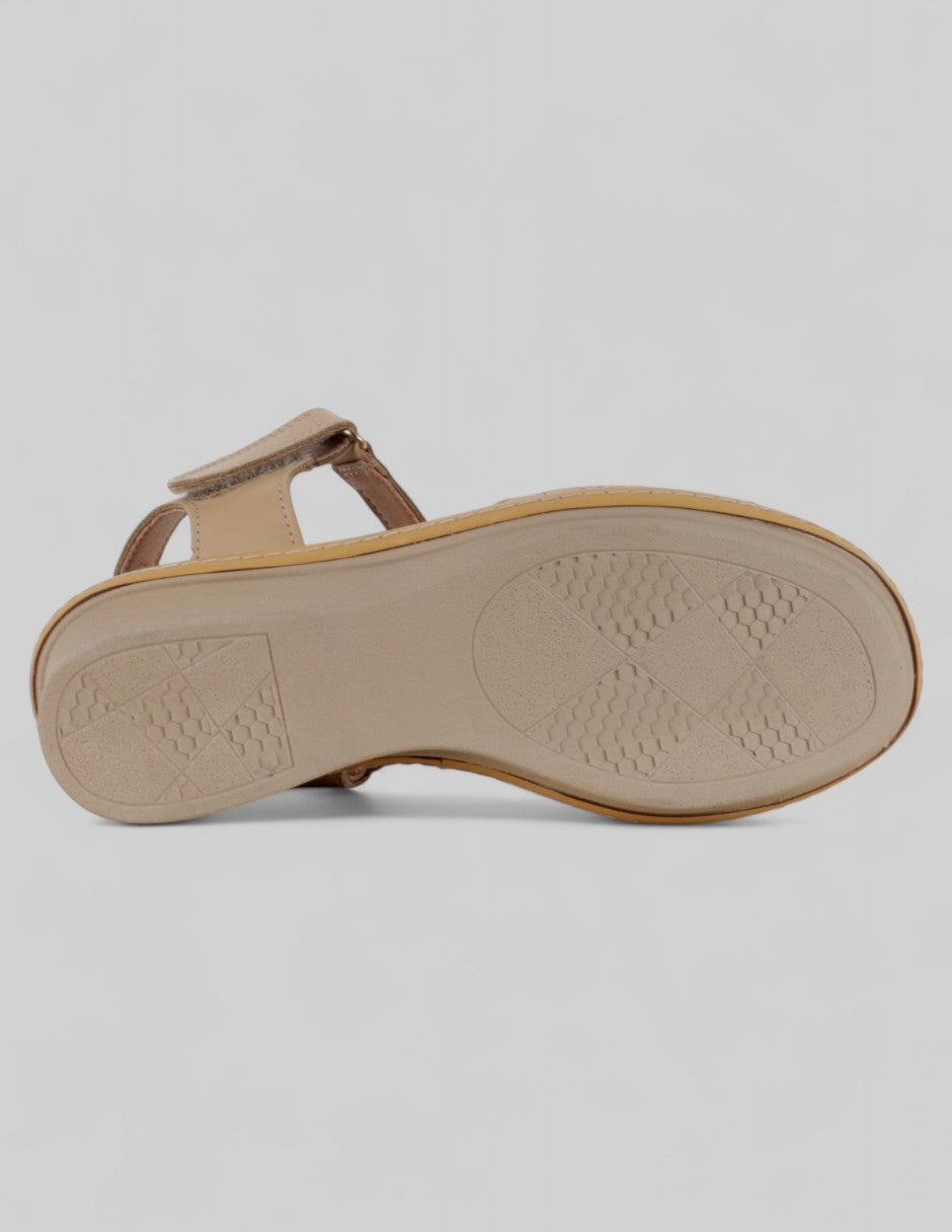 Sandalias con plataforma Steps en Piel vegana – Beige