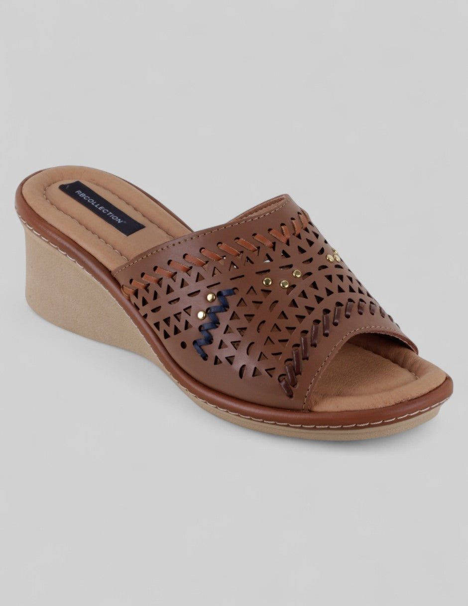 Sandalias con plataforma Steps en Piel vegana – Café