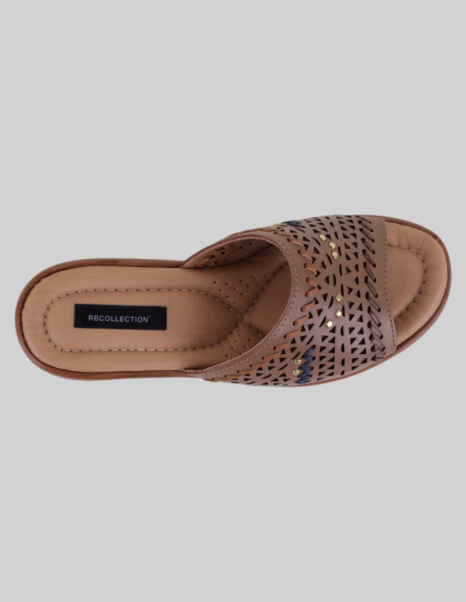 Sandalias con plataforma Steps en Piel vegana – Café