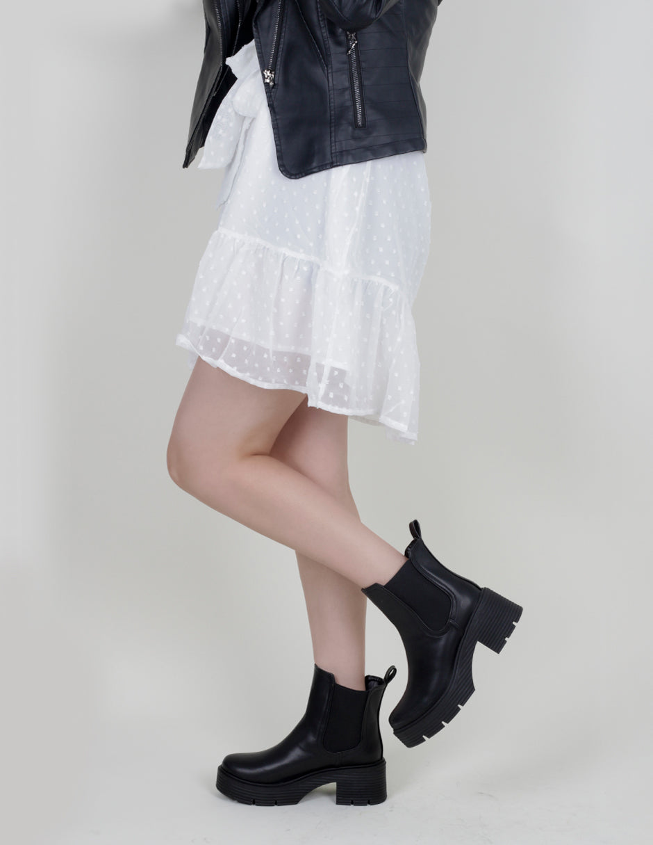 Botas casuales Bike en Piel vegana – Negro