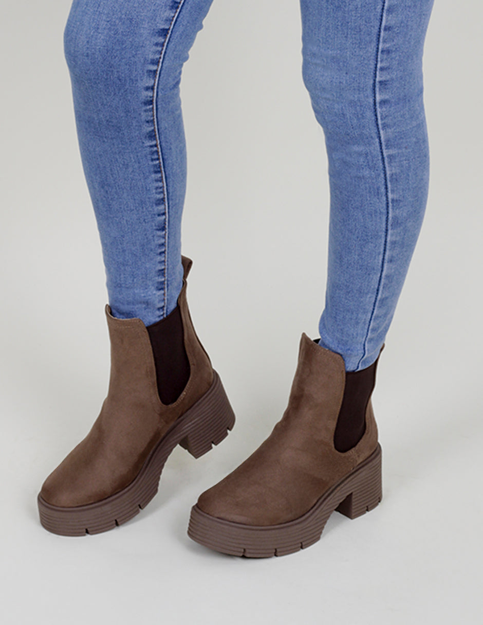 Botas casuales Bike en Gamuza – Café