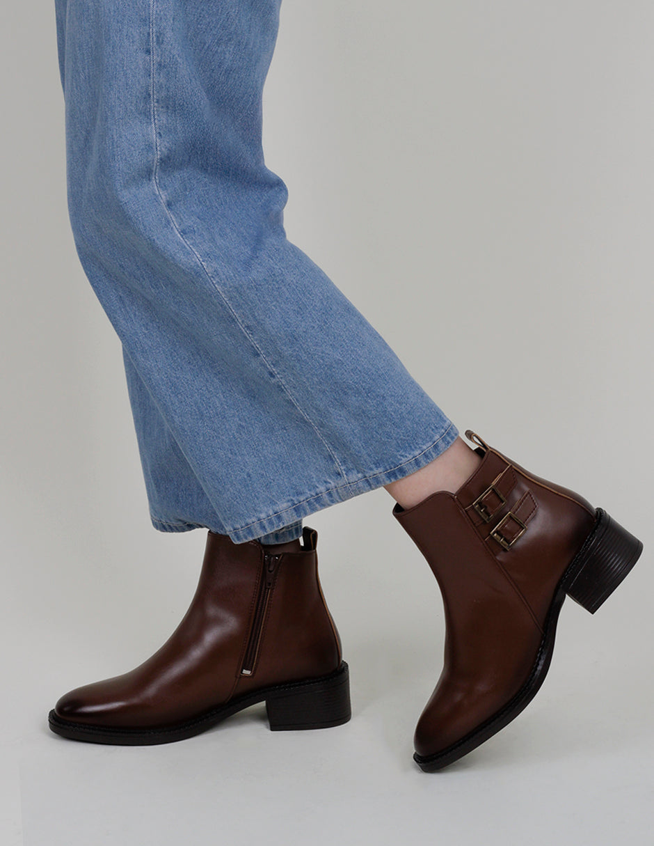 Botas casuales Terra en Piel vegana – Café